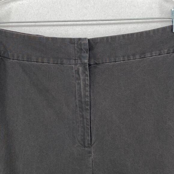 EILEEN FISHER Pants 1X Plus Cotton Straight Ankle High Waist Trouser Gray - Picture 3 of 13